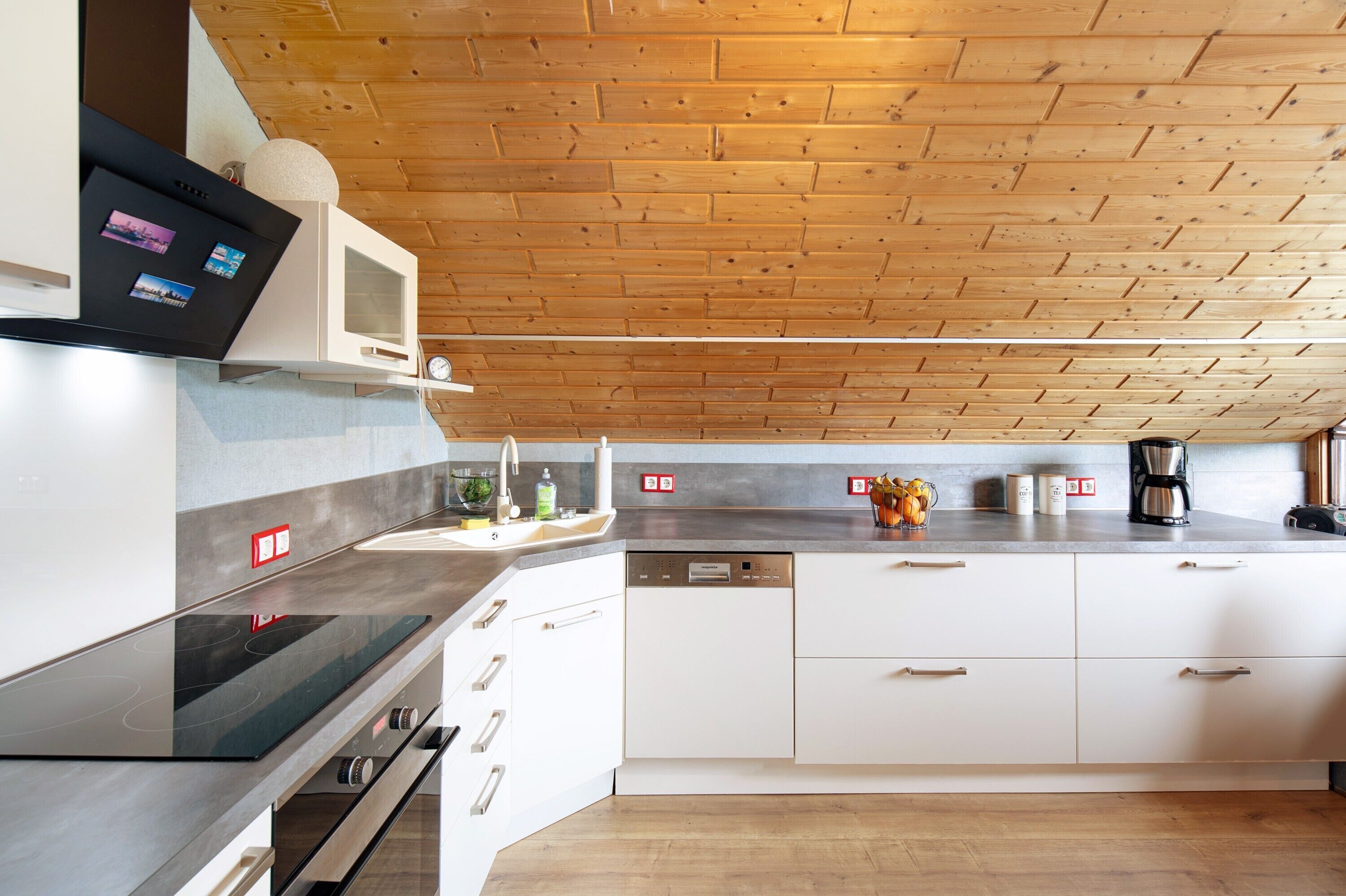 Frigorífico, horno, placa de cocina y lavavajillas