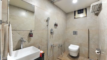 Dusche, Regendusche, Haartrockner, Handtücher