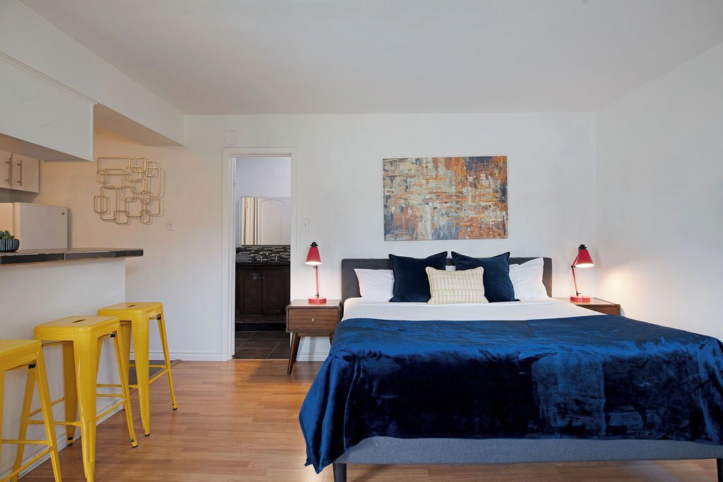 Desk, iron/ironing board, travel crib, free WiFi