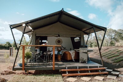 Luxury Glamping Tent, farm stay, near lake, amounst nature. Relax and unwind