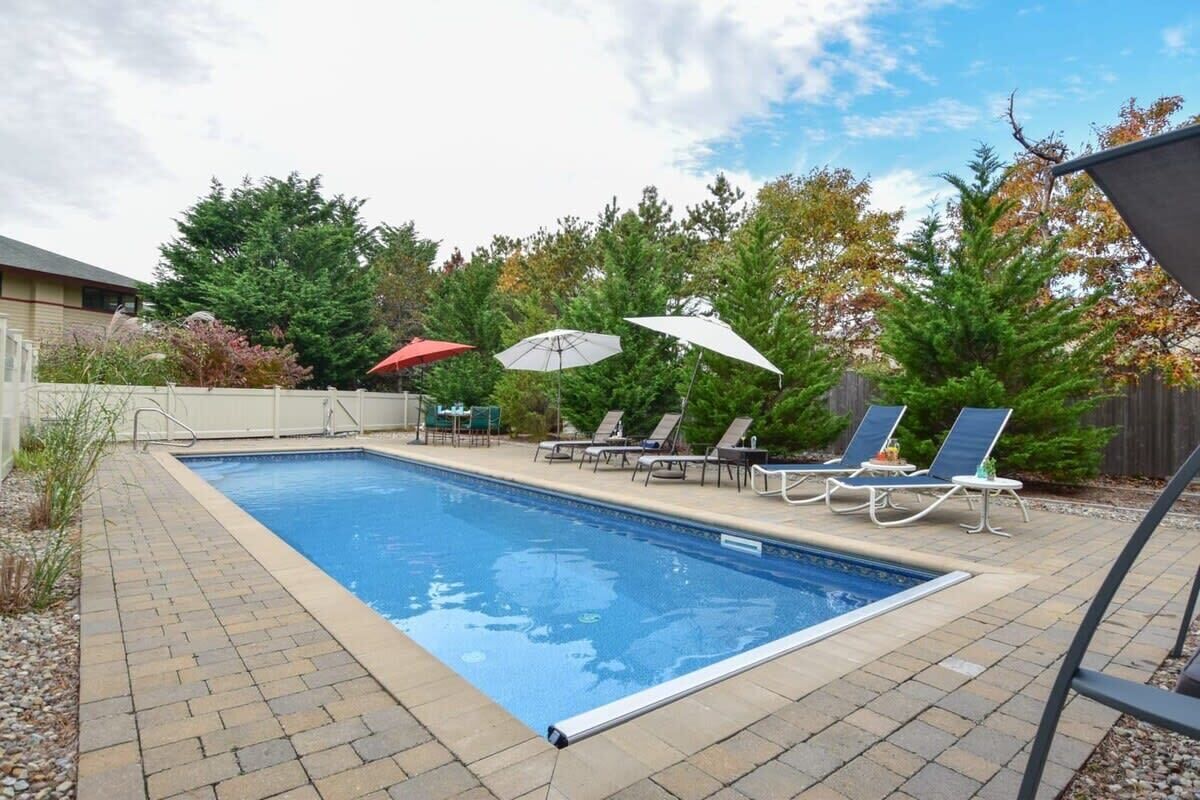 Piscine extérieure, piscine chauffée