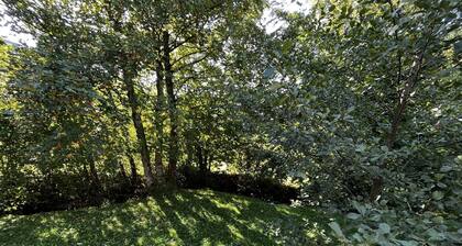 Charmant chalet au coeur de la verdure, idéal pour passer du temps en famille ou avec des amis.