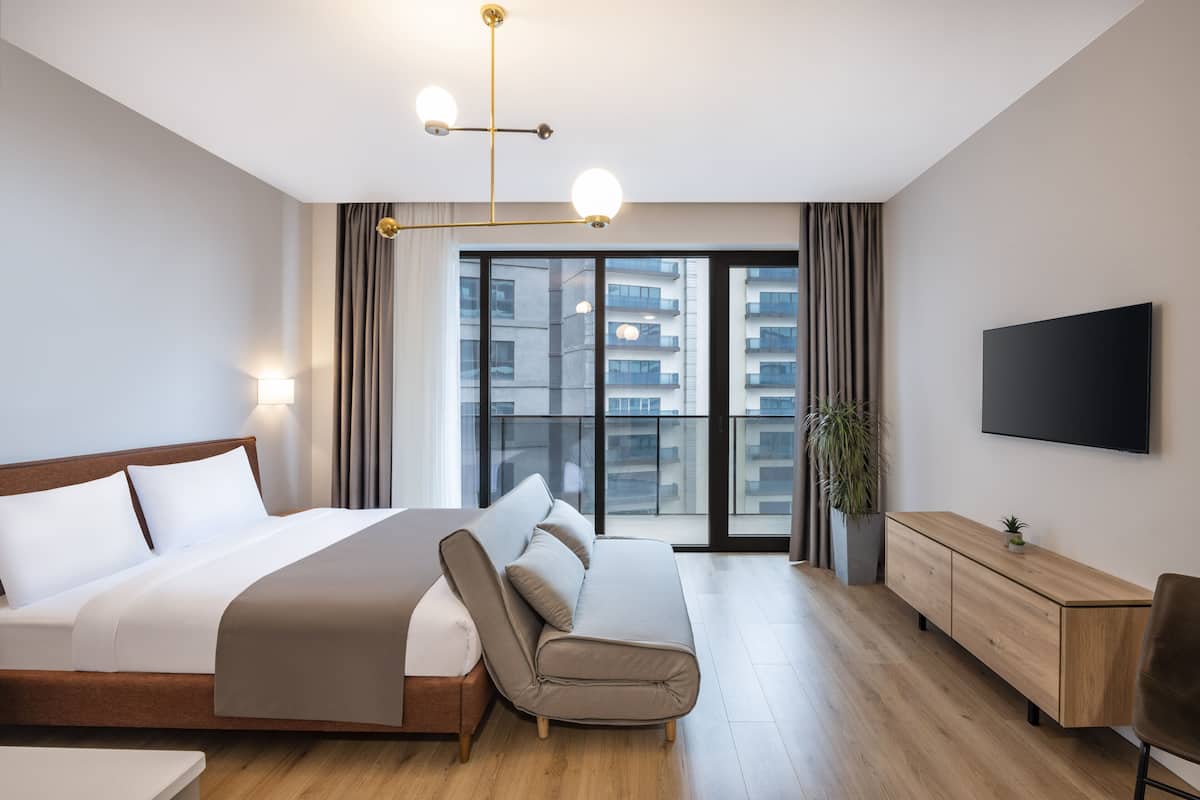 Comfort Studio, Sea View | 1 bedroom, soundproofing, iron/ironing board, free WiFi