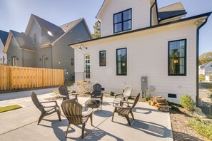 Terrace/patio - Belmont Vacation Home w/ Fire Pit: Walk Downtown! (Belmont)