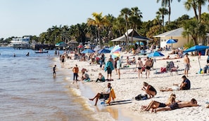 Sun-loungers, beach towels