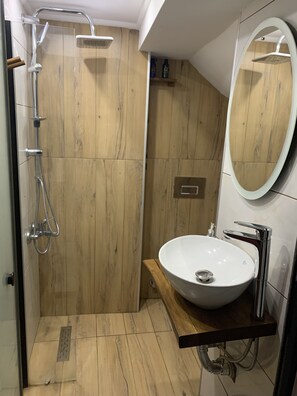 Economy Double Room | Bathroom | Shower, rainfall showerhead, free toiletries, hair dryer - Mansion Valeria (Istanbul)