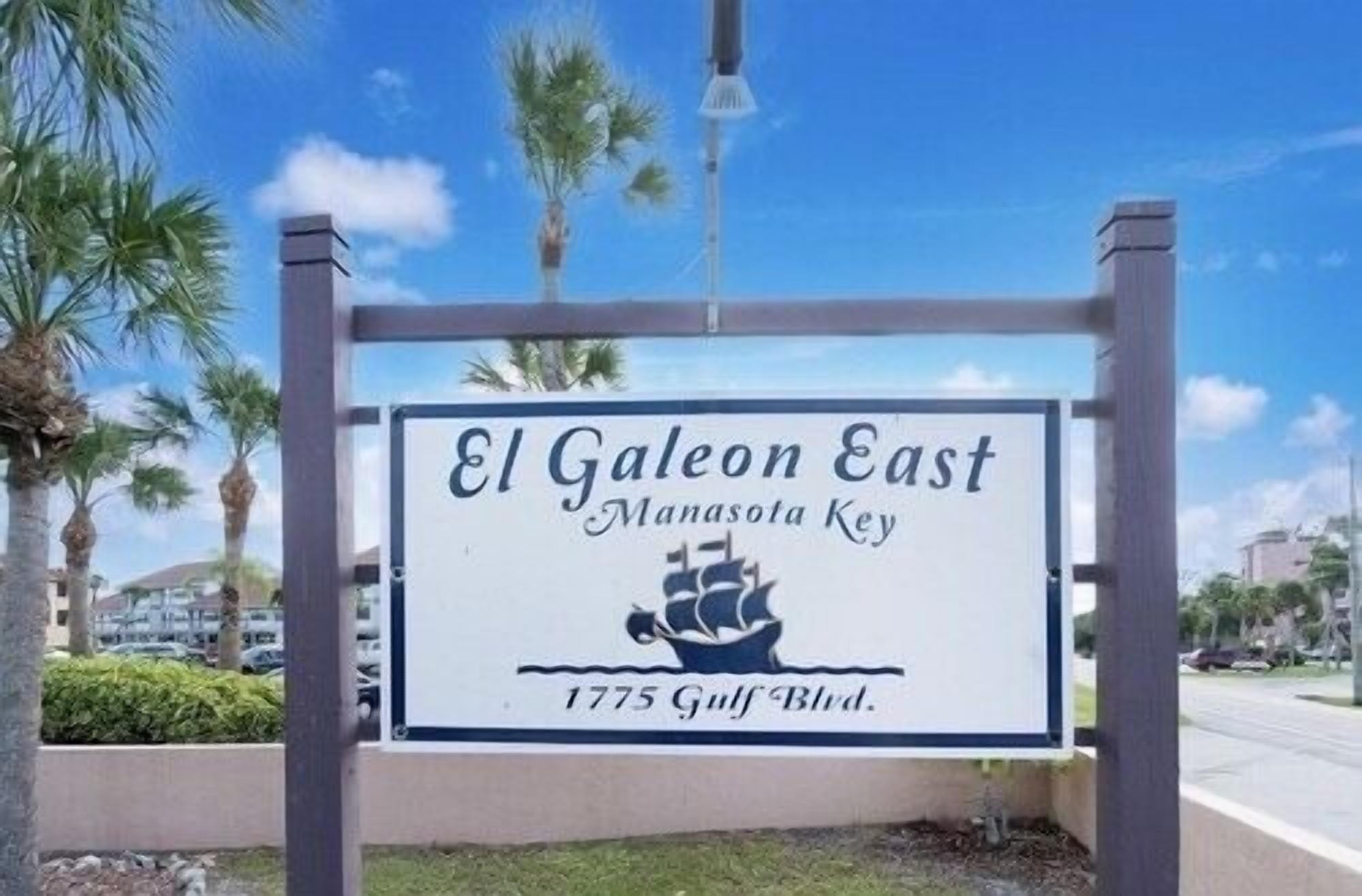 A sign for El Galeon East, located at 1775 Gulf Blvd., Manasota Key.