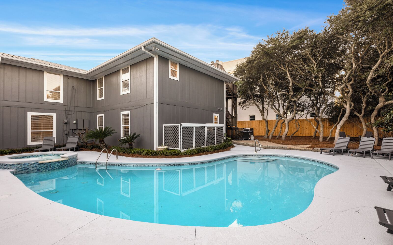 A heated pool