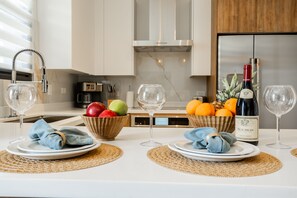 Microwave, oven, stovetop, dishwasher