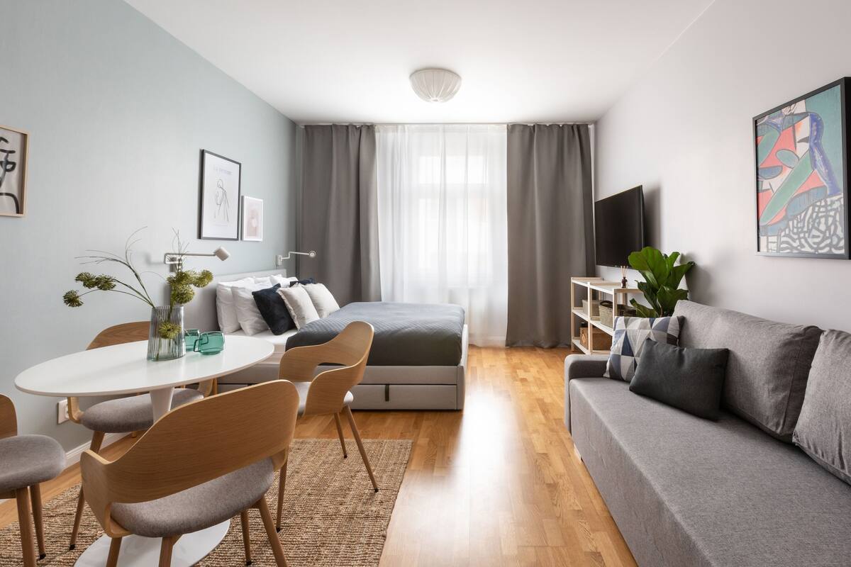 Studio, 1 Queen Bed with Sofa bed