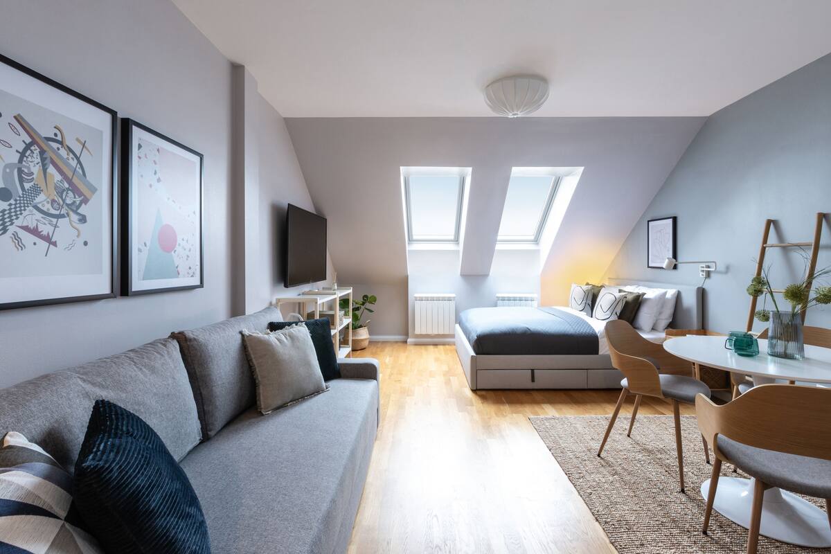 Studio, 1 Queen Bed with Sofa bed