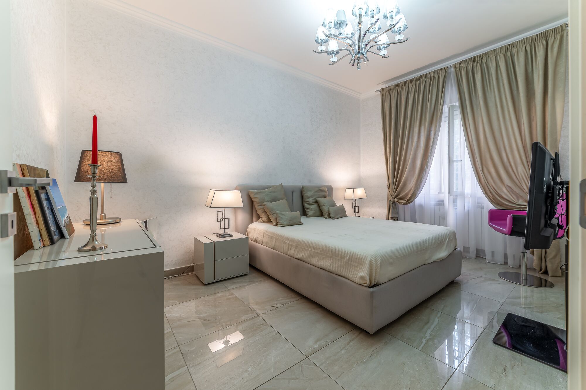 Design-Apartment | 1 Schlafzimmer, hochwertige Bettwaren, Verdunkelungsvorhänge