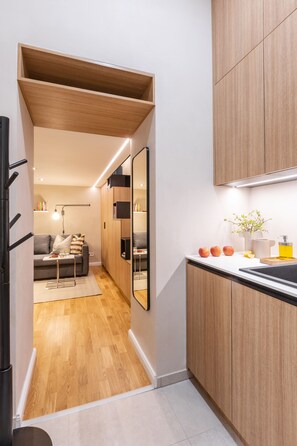 Estúdio, 1 cama Queen e sofá-cama, para não fumantes | Individualmente decorados, individualmente mobiliados