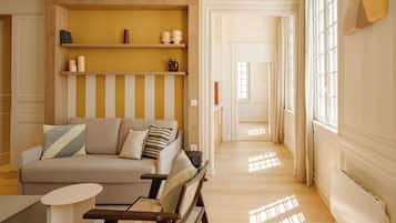 Appartement : Chambre + dortoir 4 lits | Premium bedding, individually decorated, blackout curtains