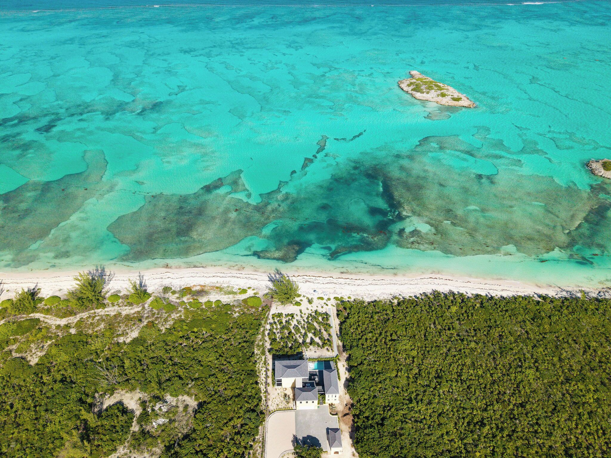 On the beach, sun loungers, beach towels