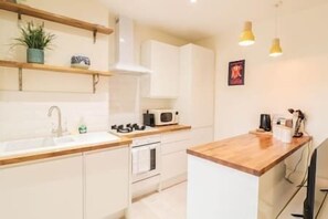 Fridge, microwave, electric kettle