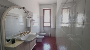 Dusche, Haartrockner, Bidet, Handtücher