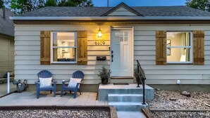 A two-story house with a front porch, a mailbox, and a number '5609' on the door. - Olde Town Gold-3 bed/2 bath
 (Arvada)