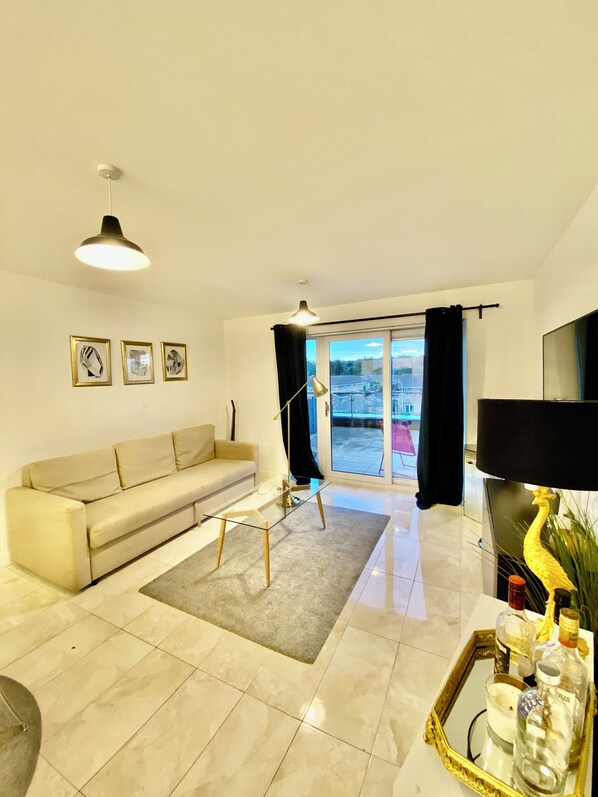 Apartment | Living area - Captivating 1-bed Apartment Greater London (Belvedere)