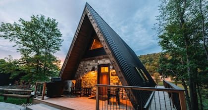 A-Frame Cabin on 95-acres with 2 private lakes