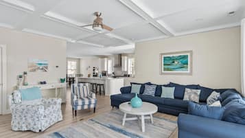Smart TV, fireplace, video games, ping pong