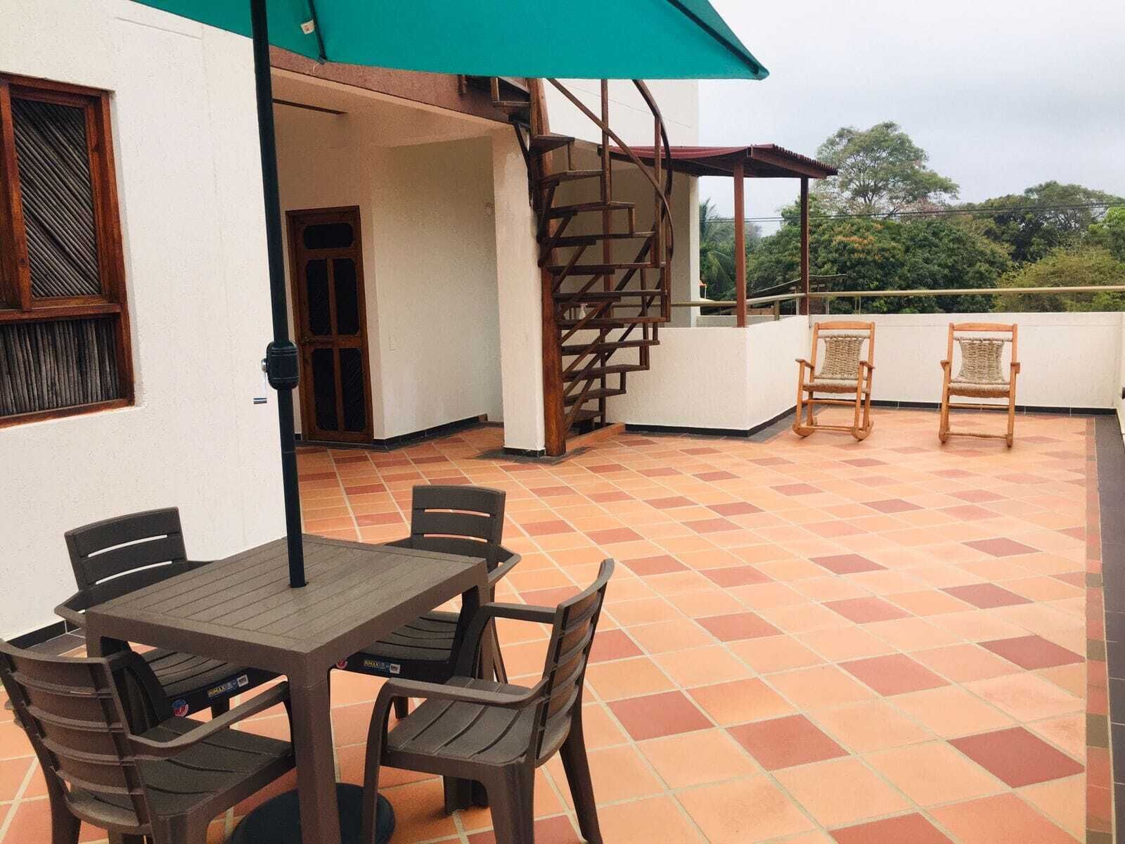 Terrasse sur le toit