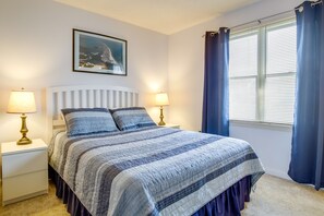 2 slaapkamers, een strijkplank/strijkijzer, wifi, beddengoed