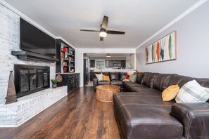 Smart TV, fireplace, offices