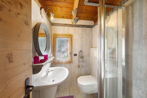 Shower, hair dryer