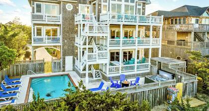 SUMMER SALE-Luxury Oceanfront, Private Pool, Hot Tub, Elevator, Game/Media Room, Fire Pit