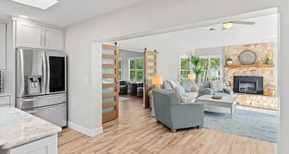 Luxury Waterfront Oasis w/ Saltwater Pool, Boat Dock & Fire Pit! 🌊