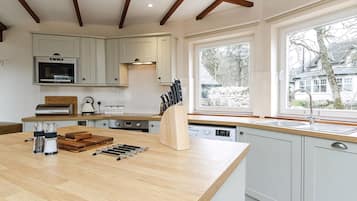 Fridge, oven, stovetop, toaster