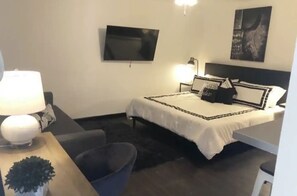 Desk, iron/ironing board, travel cot, free WiFi