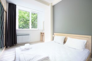 Apartemen Klasik | Setrika/meja setrika, Wi-Fi gratis, dan seprai linen