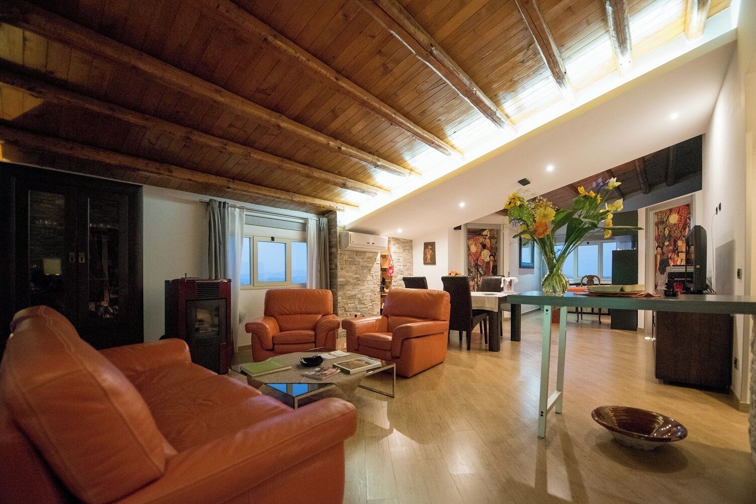 Ferienhaus, 1 Schlafzimmer, Raucher, Terrasse | Wohnbereich