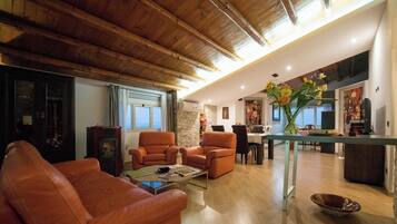 Ferienhaus, 1 Schlafzimmer, Raucher, Terrasse | Wohnbereich