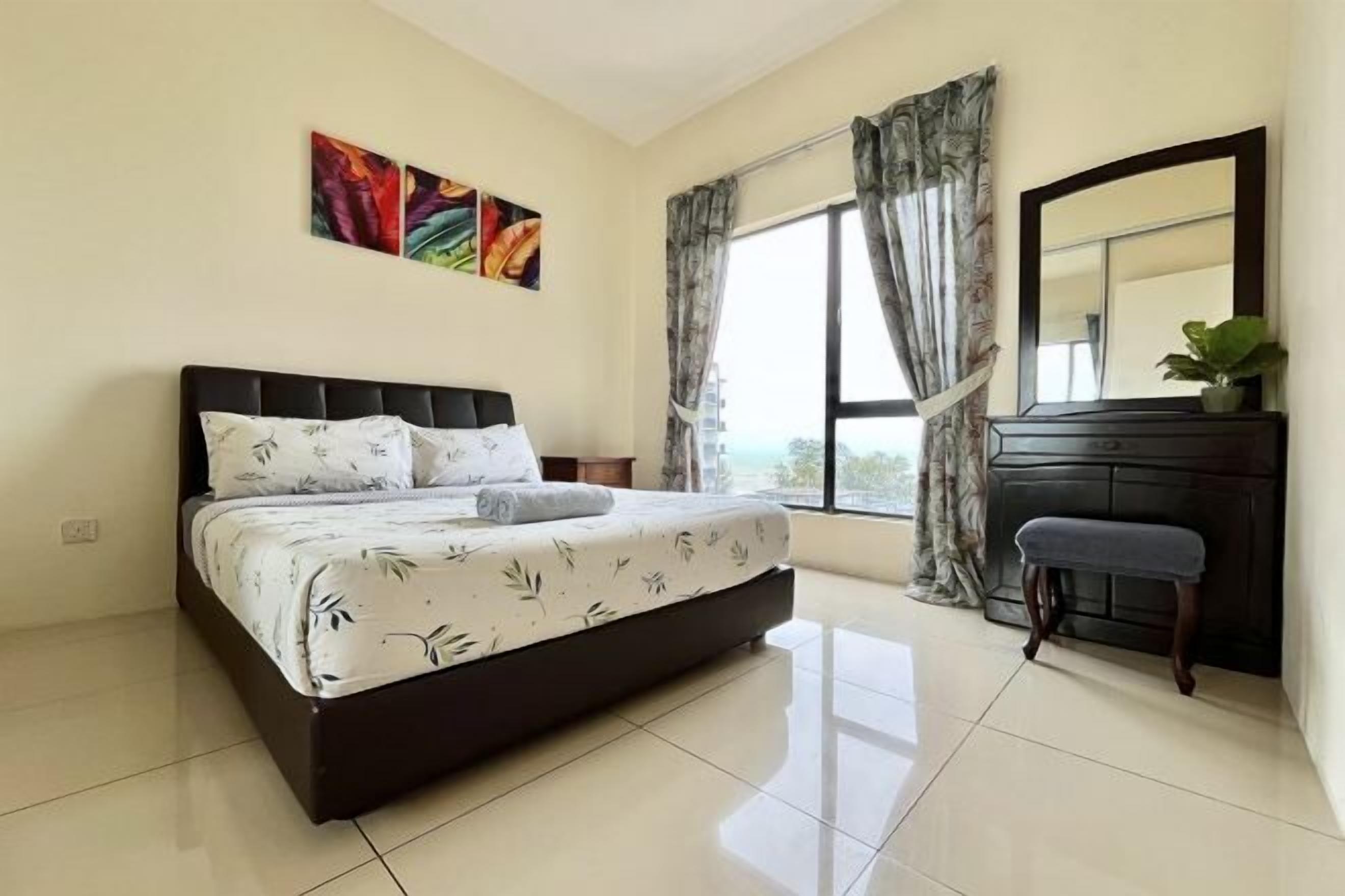 Individually decorated, individually furnished, desk, blackout curtains