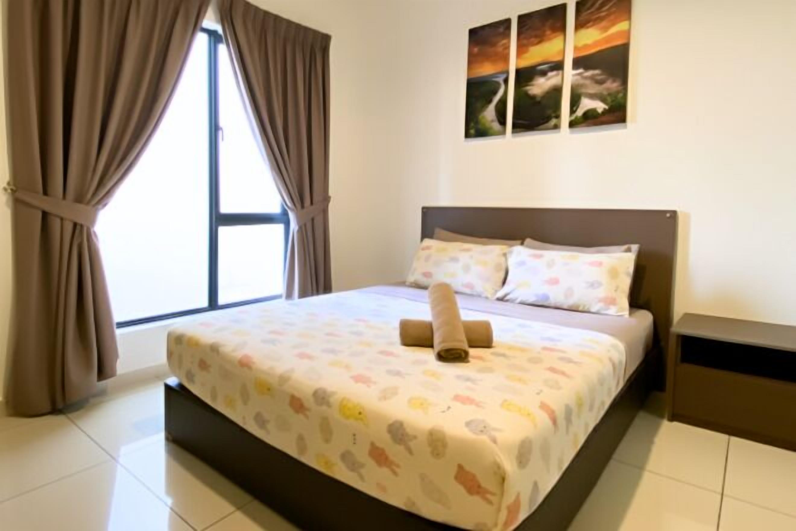 Individually decorated, individually furnished, desk, blackout curtains