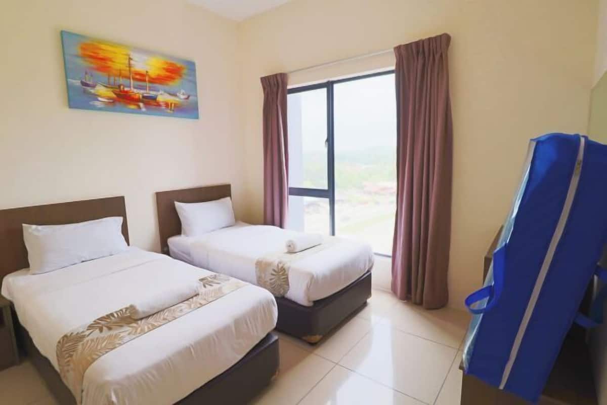 Individually decorated, individually furnished, desk, blackout curtains