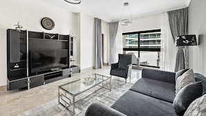 Luxury Apartment, 2 Bedrooms | Living area - StoneTree - Fairmont North 2 BR - Beach Access (Dubai)