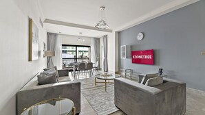 Executive Apartment, 2 Bedrooms | Living area - StoneTree - Fairmont North 2 BR - Beach Access (Dubai)
