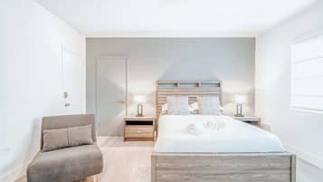 2 bedrooms, iron/ironing board, travel crib, WiFi