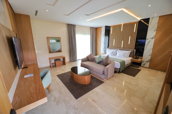 1 bilik tidur, peralatan tempat tidur premium, tilam berlapik, bar mini