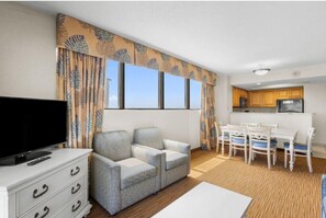 Living area - Amazing: 5th Floor Oceanfront Two Bedroom (Myrtle Beach)