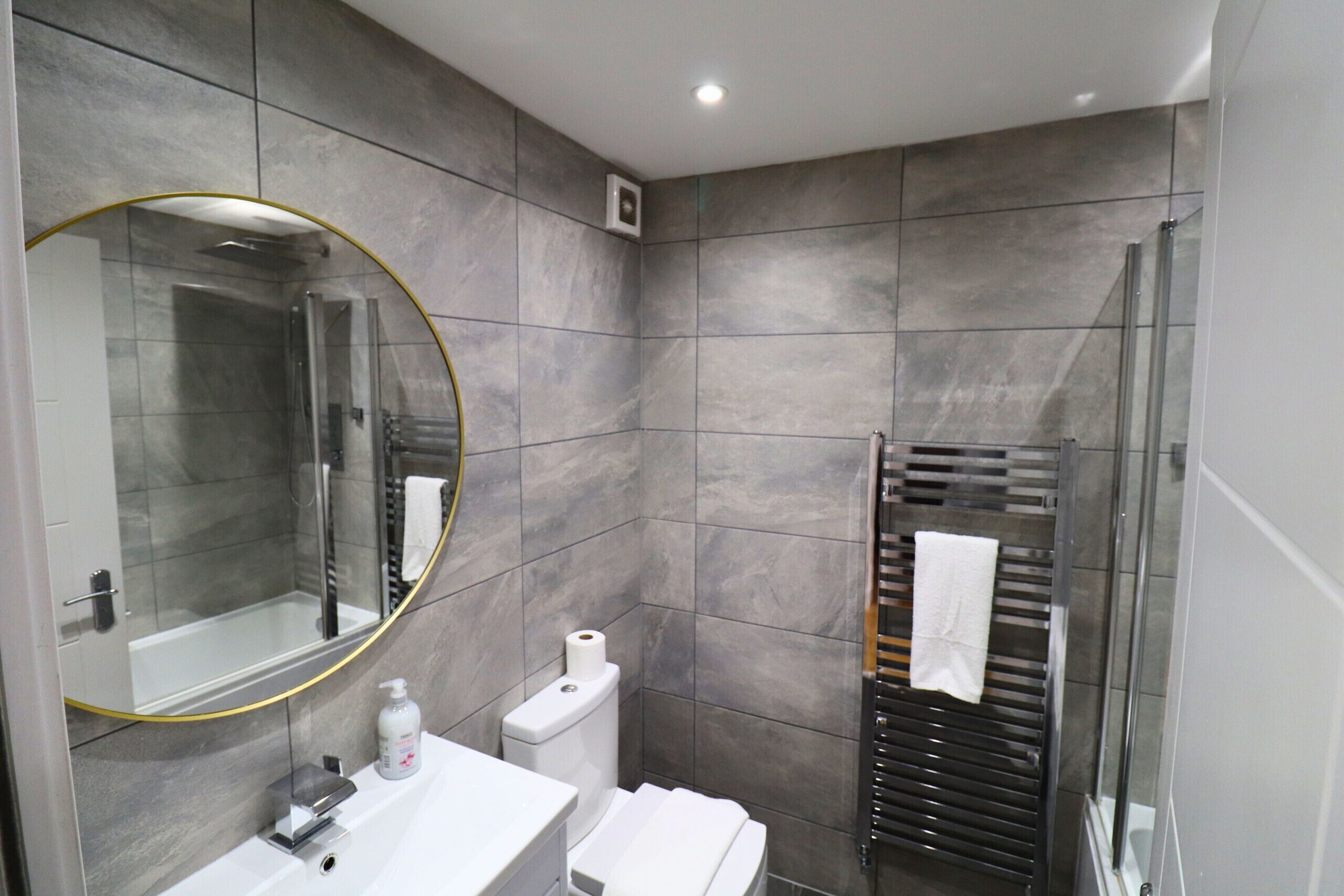 Shower, hair dryer