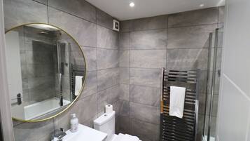 Shower, hair dryer