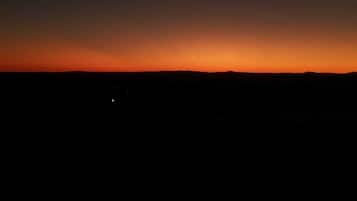Vue sur la campagne depuis lâhĂ©bergement
