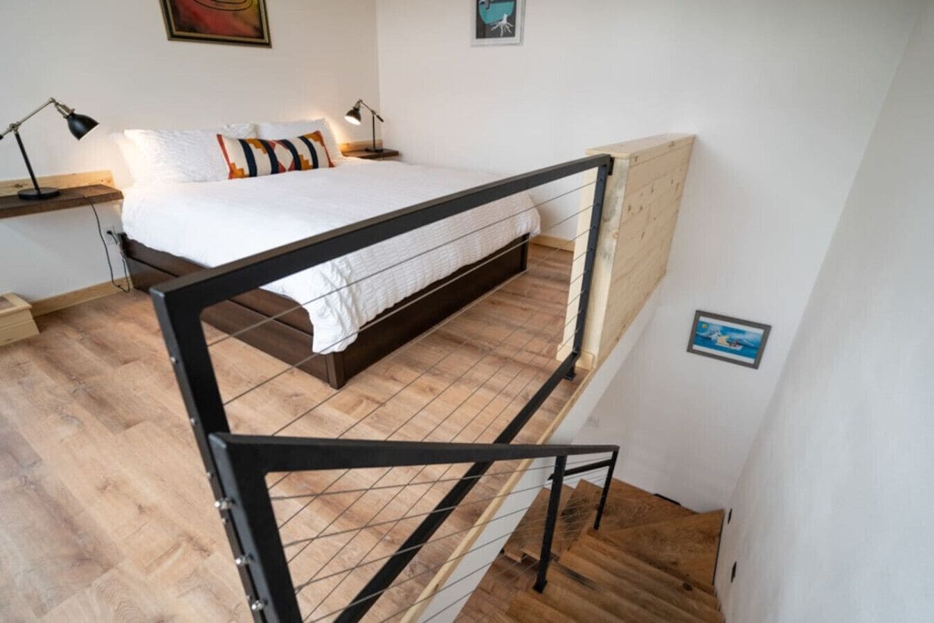 1 bedroom, desk, iron/ironing board, travel cot