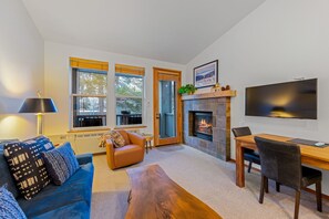 TV, fireplace, DVD player, ping pong - 807 | Luxe 1BD Stay 790sf, Fireplace,Full Kitchen (Olympic Valley)