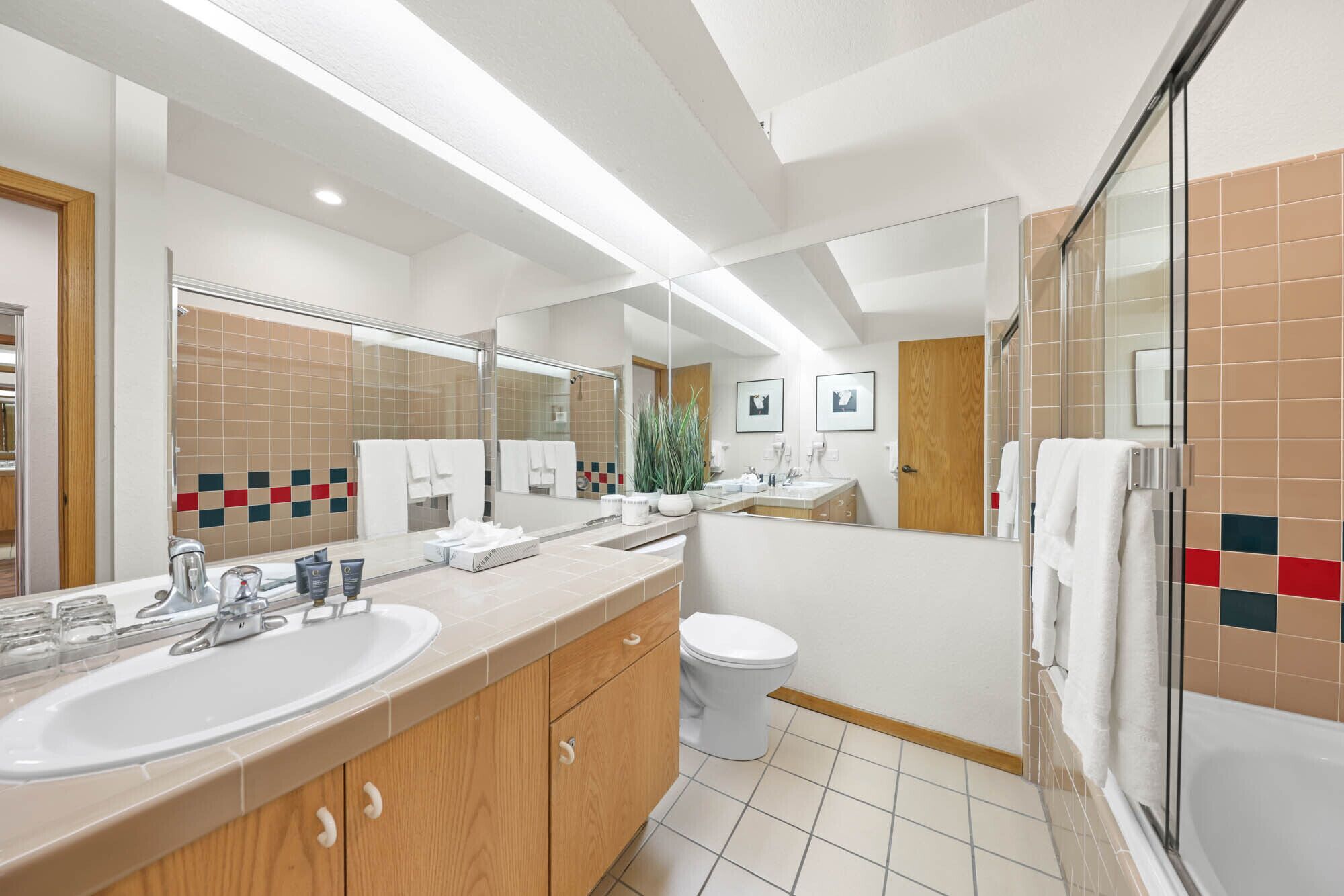 Hair dryer, towels